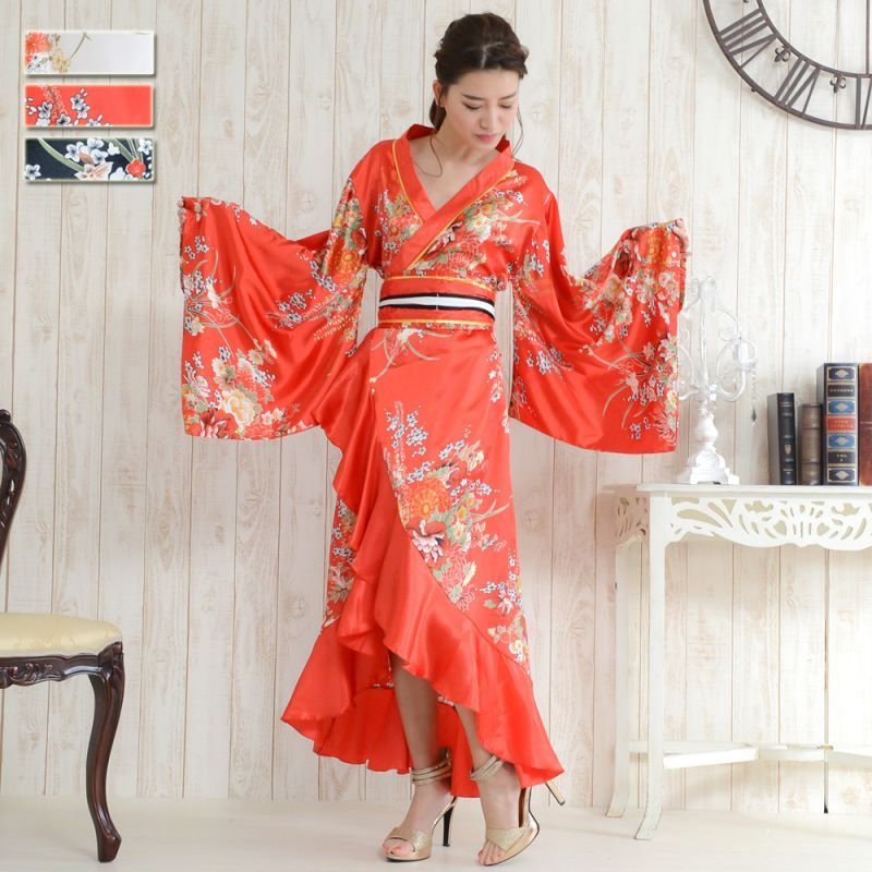 帯付き花魁着物ロングドレス