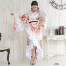 画像4: 再入荷！帯付き花魁着物ロングドレス (4)