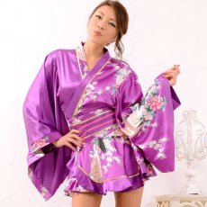 画像7: 再入荷！孔雀柄ミニ着物ドレス 和柄 よさこい 花魁 コスプレ キャバドレス (7)