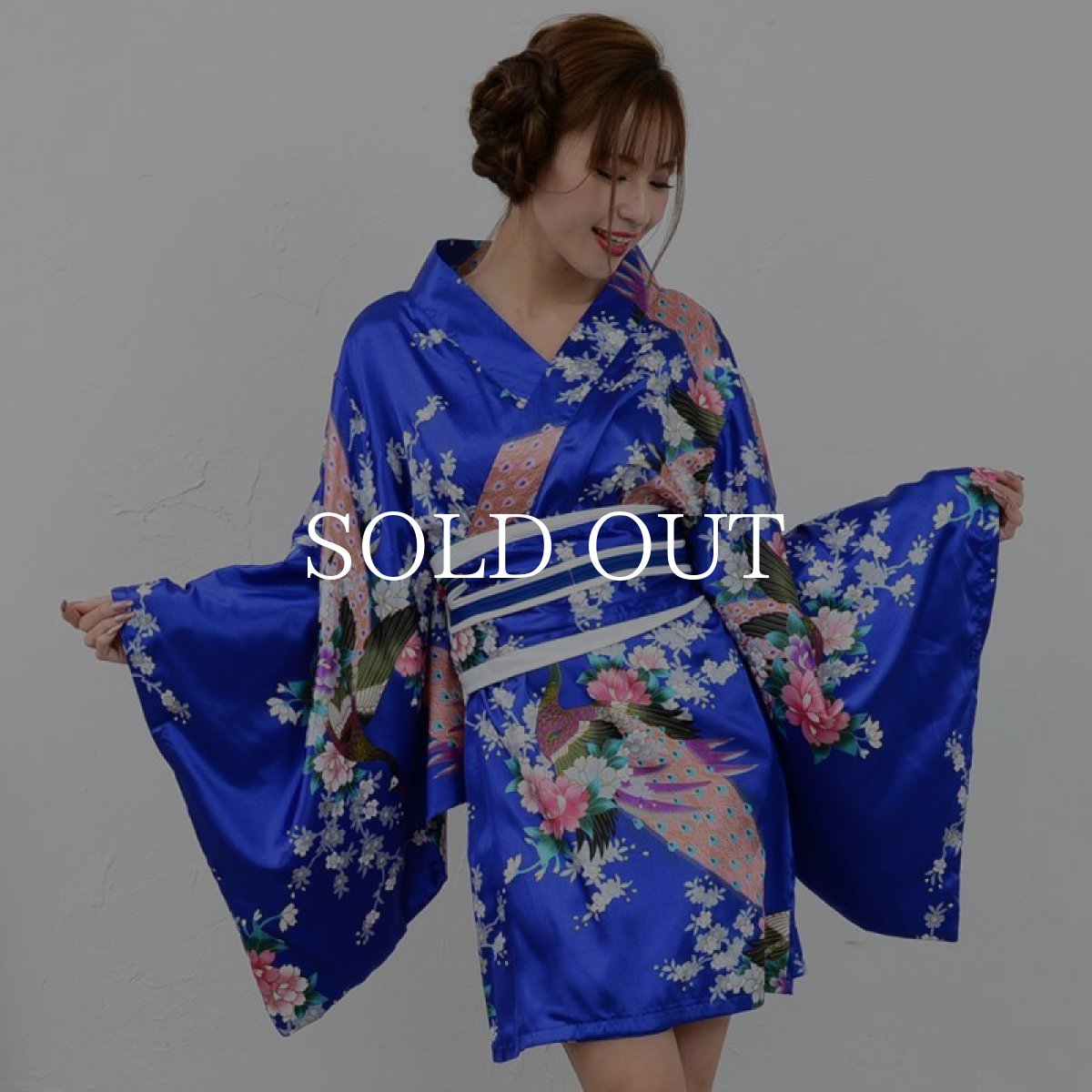 画像6: 再入荷！サテン和柄豪華花魁ミニ着物ドレス 和柄 よさこい 花魁 コスプレ キャバドレス (6)