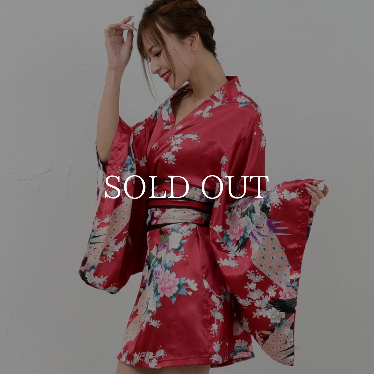画像5: 再入荷！サテン和柄豪華花魁ミニ着物ドレス 和柄 よさこい 花魁 コスプレ キャバドレス (5)