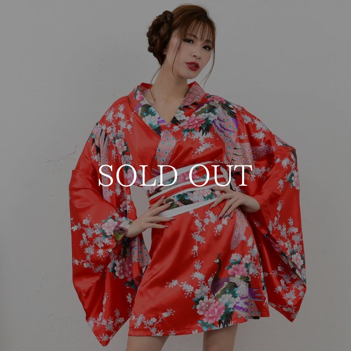 画像7: 再入荷！サテン和柄豪華花魁ミニ着物ドレス 和柄 よさこい 花魁 コスプレ キャバドレス (7)