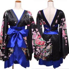 画像11: 再入荷！【5カラー】孔雀和柄着物ドレス 和柄 衣装 ダンス よさこい 花魁 コスプレ キャバドレス (11)