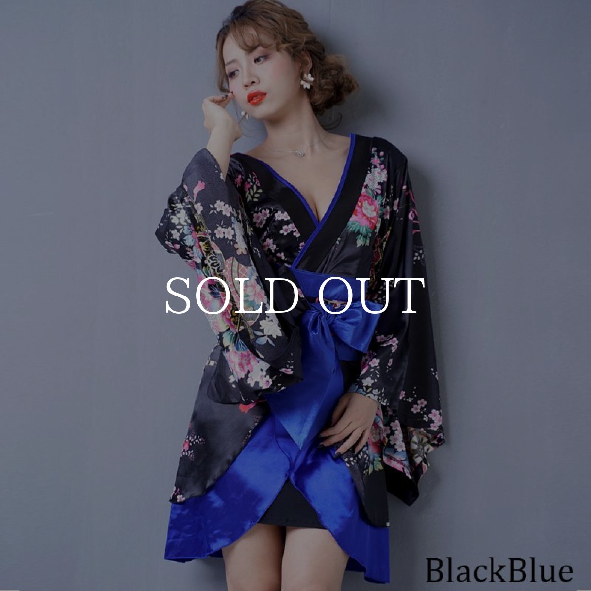 画像8: 再入荷！【5カラー】孔雀和柄着物ドレス 和柄 衣装 ダンス よさこい 花魁 コスプレ キャバドレス (8)