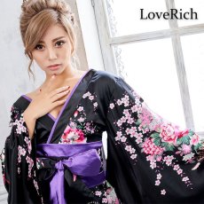 画像4: 再入荷！【5カラー】孔雀和柄着物ドレス 和柄 衣装 ダンス よさこい 花魁 コスプレ キャバドレス (4)