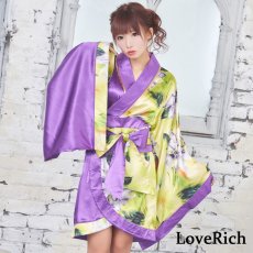 画像5: 残りわずか！【SALE20％OFF】【5カラー】ツートンカラー花柄着物ドレス 和柄 衣装 ダンス よさこい 花魁 コスプレ キャバドレス (5)