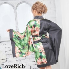 画像15: 残りわずか！【SALE20％OFF】【5カラー】ツートンカラー花柄着物ドレス 和柄 衣装 ダンス よさこい 花魁 コスプレ キャバドレス (15)