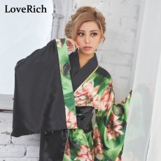 画像14: 残りわずか！【SALE20％OFF】【5カラー】ツートンカラー花柄着物ドレス 和柄 衣装 ダンス よさこい 花魁 コスプレ キャバドレス (14)