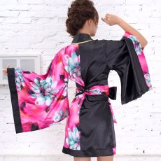画像17: 残りわずか！【SALE20％OFF】【5カラー】ツートンカラー花柄着物ドレス 和柄 衣装 ダンス よさこい 花魁 コスプレ キャバドレス (17)