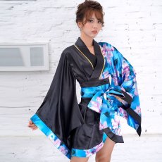 画像2: 残りわずか！【SALE20％OFF】【5カラー】ツートンカラー花柄着物ドレス 和柄 衣装 ダンス よさこい 花魁 コスプレ キャバドレス (2)