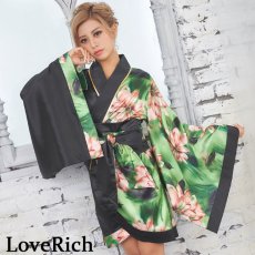 画像11: 残りわずか！【SALE20％OFF】【5カラー】ツートンカラー花柄着物ドレス 和柄 衣装 ダンス よさこい 花魁 コスプレ キャバドレス (11)