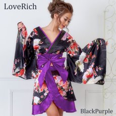 画像11: 在庫限り！【SALE20％OFF】【5カラー/2点セット】和柄 花魁 着物 ミニ ドレス 衣装 ダンス よさこい コスプレ キャバドレス (11)