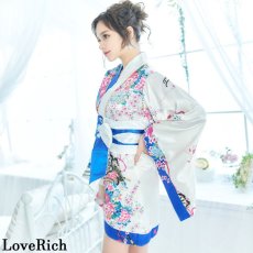 画像5: 再入荷！【4カラー/2点セット】ツートンカラー ミニ 和柄 花魁 着物 ドレス ダンス よさこい 花魁 コスプレ キャバドレス (5)