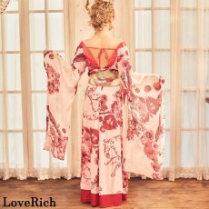 画像11: 再入荷！【高級ライン】【3カラー/3点セット】花柄 シフォン ロング 豪華 帯 リボン 花魁 着物 ドレス コスプレ 衣装 コスチューム イベント ハロウィン (11)