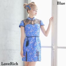 画像7: 再入荷！【SMLサイズ/3カラー/2点セット】龍柄 レース チャイナドレス スリット チャイナ服 ミニ コスプレ イベント ハロウィン キャバドレス (7)