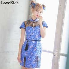 画像8: 再入荷！【SMLサイズ/3カラー/2点セット】龍柄 レース チャイナドレス スリット チャイナ服 ミニ コスプレ イベント ハロウィン キャバドレス (8)