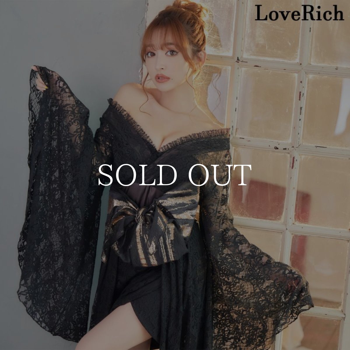 画像6: 再入荷！【高級ライン】【2カラー/2点セット】総レース  ロングinミニスカート 美胸 ロング 豪華 帯 花魁 着物 ドレス コスプレ イベント ハロウィン キャバドレス (6)