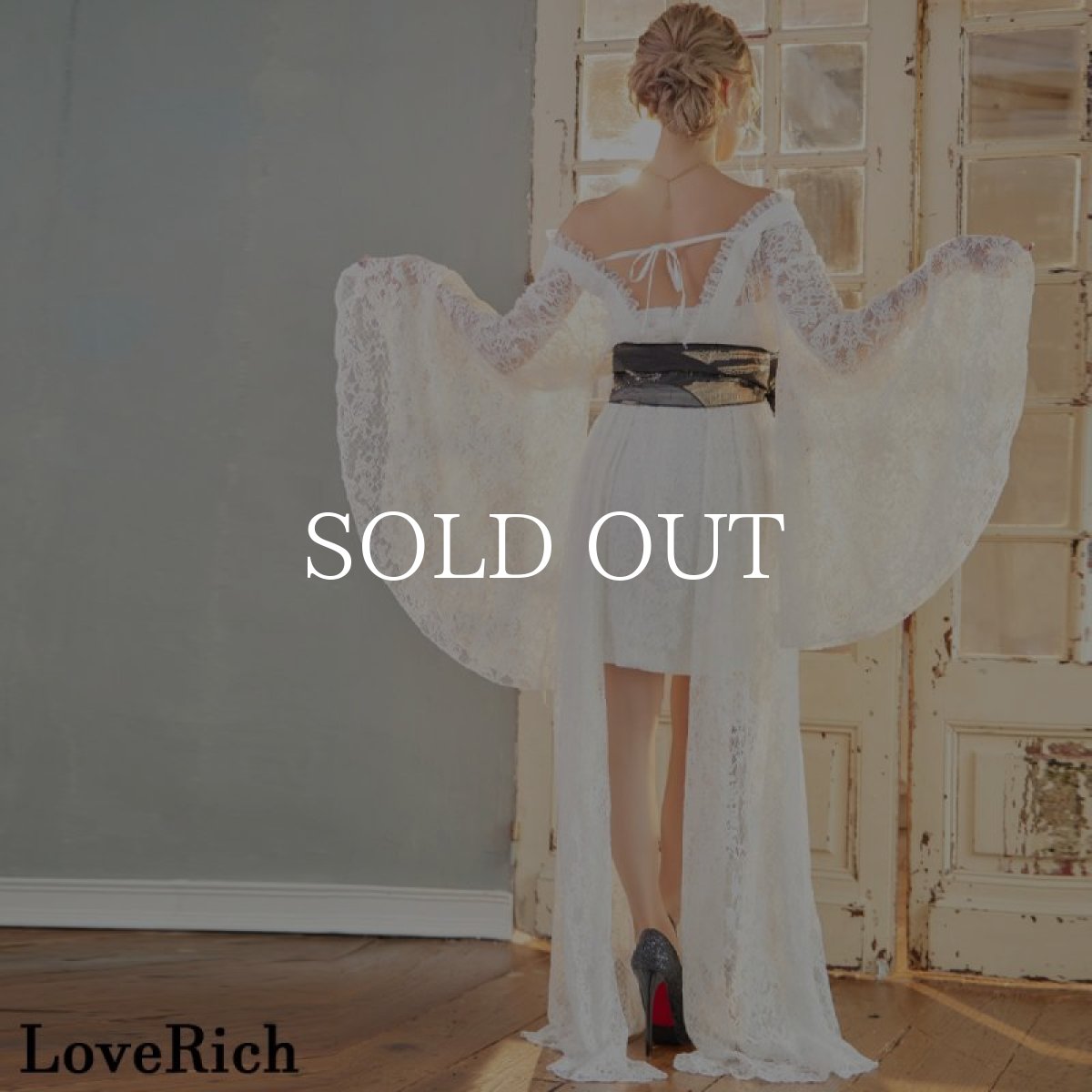 画像11: 再入荷！【高級ライン】【2カラー/2点セット】総レース  ロングinミニスカート 美胸 ロング 豪華 帯 花魁 着物 ドレス コスプレ イベント ハロウィン キャバドレス (11)