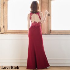 画像7: 【SALE20％OFF】【SMLサイズ/3カラー】谷間魅せ 刺繍 スパンコール スリット ノースリーブ 美脚 ロングドレス キャバドレス  (7)