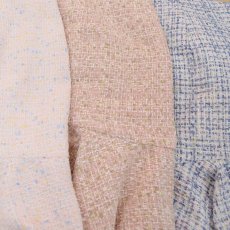画像21: 残りわずか！【SALE30％OFF】【SMLサイズ/3カラー】ツイード マーメイドライン ミディアム丈 フリルショルダー Vネック タイト ミニドレス キャバドレス  (21)