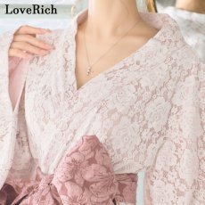 画像5: 在庫限り！【3000円ぽっきり】【2点セット】総レース 花柄 豪華 帯 ロング 浴衣風 花魁 着物 ドレス コスプレ イベント ハロウィン キャバドレス (5)