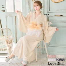 画像2: 【3000円ぽっきり】【4カラー/2点セット】総レース ふわふわ オーガンジー 帯 ロング 浴衣風 豪華 花魁 着物 ドレス コスプレ イベント ハロウィン キャバドレス (2)