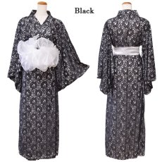 画像22: 【3000円ぽっきり】【4カラー/2点セット】総レース ふわふわ オーガンジー 帯 ロング 浴衣風 豪華 花魁 着物 ドレス コスプレ イベント ハロウィン キャバドレス (22)