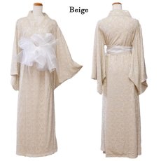 画像20: 【3000円ぽっきり】【4カラー/2点セット】総レース ふわふわ オーガンジー 帯 ロング 浴衣風 豪華 花魁 着物 ドレス コスプレ イベント ハロウィン キャバドレス (20)