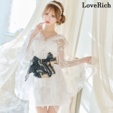 画像7: 再入荷！【高級ライン】【3カラー/2点セット】蝶々 刺繍 ロング ミニスカート オフショル 美胸 美脚 豪華 帯 花魁 着物 ドレス コスプレ イベント ハロウィン (7)