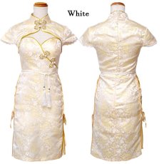 画像19: 再入荷！【SMLサイズ/4カラー/2点セット】 編み上げ レースアップ 龍柄 レース 美胸 谷間魅せ 美脚 チャイナドレス チャイナ服 ミニ コスプレ イベント ハロウィン キャバドレス (19)