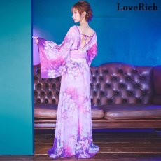 画像11: 再入荷！【高級ライン】【SMLサイズ/3カラー/2点セット】百合 花柄 レース ロング ミニスカート オフショル 美胸 美脚 豪華 帯 花魁 着物 ドレス コスプレ イベント ハロウィン (11)