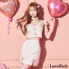 画像6: 【SALE20％OFF】【SMLサイズ/4カラー/3点セット】セットアップ 龍柄 美胸 スリット 谷間魅せ 美脚 チャイナドレス チャイナ服 ミニ コスプレ イベント ハロウィン キャバドレス (6)