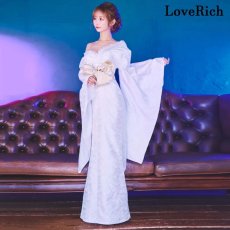 画像7: 【高級ライン】【2カラー/2点セット】マーメイドライン バックスタイルレース オフショル ロング 豪華 帯 リボン 花魁 着物 ドレス コスプレ イベント ハロウィン (7)