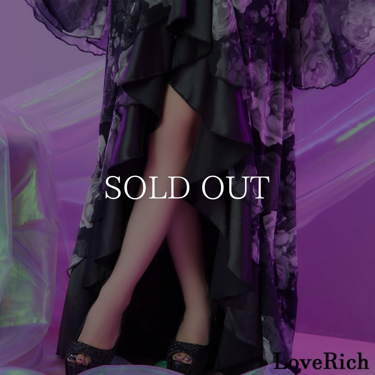 画像8: 【高級ライン】【2点セット】フリル 花柄 シフォン ロング 豪華 帯 花魁 着物 ドレス コスプレ ハロウィン キャバドレス (8)