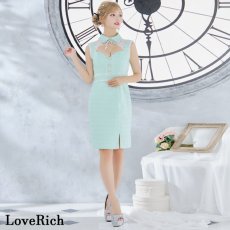 画像8: 【SALE30％OFF】【SMLサイズ/4カラー】  ツイード パール＆ビジュー 襟 レース スリット リボン タイト ミニドレス キャバドレス (8)