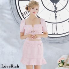 画像8: 【SALE20％OFF】【SMLサイズ/2カラー】ツイード セットアップ ジップ 袖あり 背中隠し マーメイド 谷間魅せ パールボタン タイト ミニドレス キャバドレス  (8)