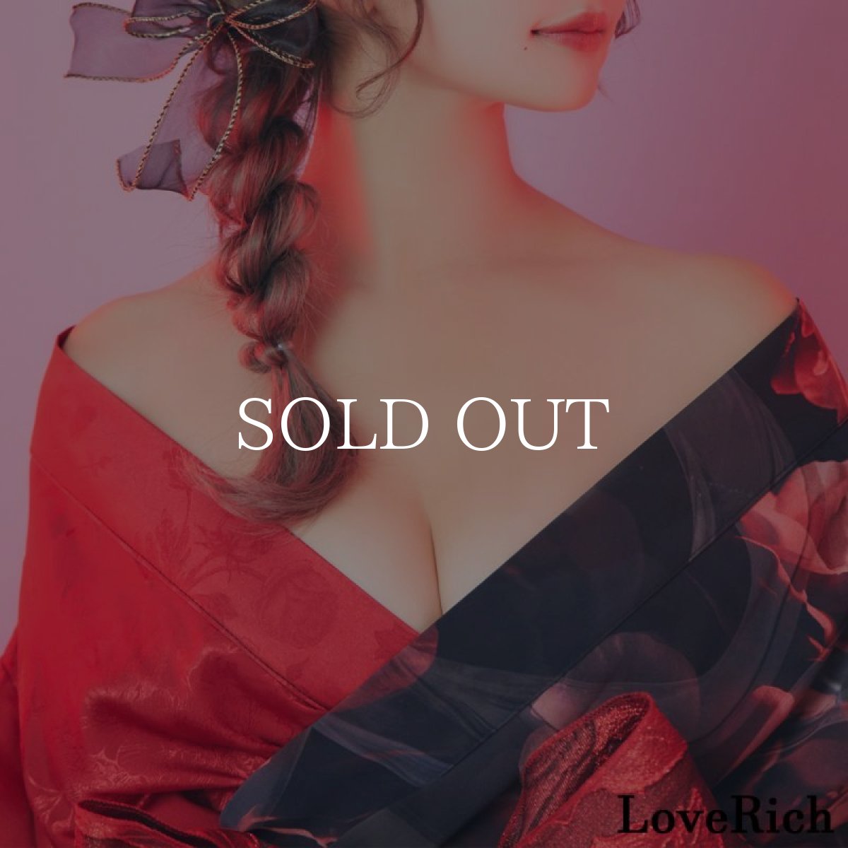 画像5: 【高級ライン】【2点セット】バイカラー 総花柄 サテン＆シフォン オフショル ツートン 豪華 帯 花魁 着物 ドレス コスプレ イベント ハロウィン キャバドレス (5)