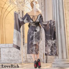 画像11: 再入荷！【高級ライン】【2点セット】シフォン アシンメトリー オフショル 花柄 豪華 帯 花魁 着物 ドレス コスプレ イベント ハロウィン (11)