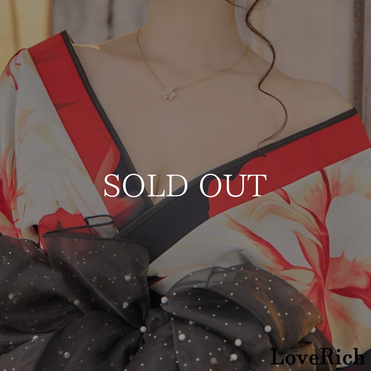 画像11: 【高級ライン】【2点セット】シフォン 花柄 アシンメトリー ミニスカート オフショル 豪華 帯 花魁 着物 ドレス コスプレ イベント ハロウィン (11)