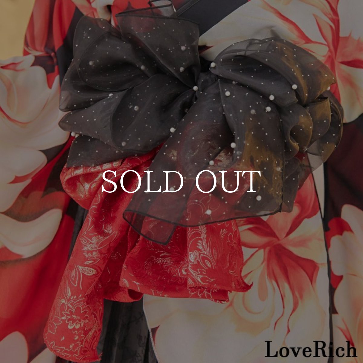 画像12: 【高級ライン】【2点セット】シフォン 花柄 アシンメトリー ミニスカート オフショル 豪華 帯 花魁 着物 ドレス コスプレ イベント ハロウィン (12)