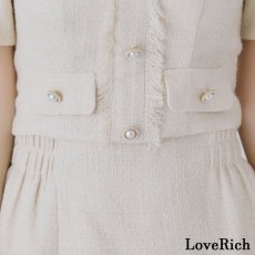 画像13: 【SALE30％OFF】【SMLサイズ/4カラー】ツイード セットアップ 袖あり 背中隠し 谷間魅せ タイト ミニドレス キャバドレス  (13)