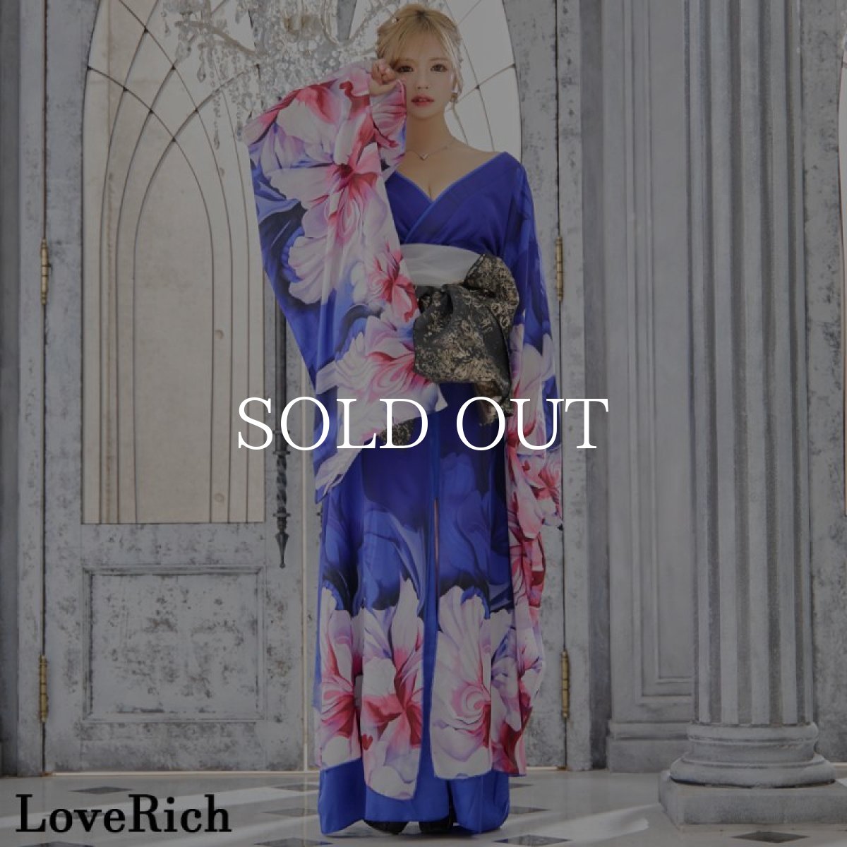 画像6: 【高級ライン】【2点セット】花柄 シフォン ミニスカート ロング 豪華 花魁 着物 ドレス コスプレ イベント ハロウィン (6)