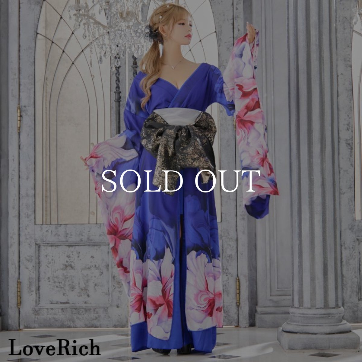 画像3: 【高級ライン】【2点セット】花柄 シフォン ミニスカート ロング 豪華 花魁 着物 ドレス コスプレ イベント ハロウィン (3)