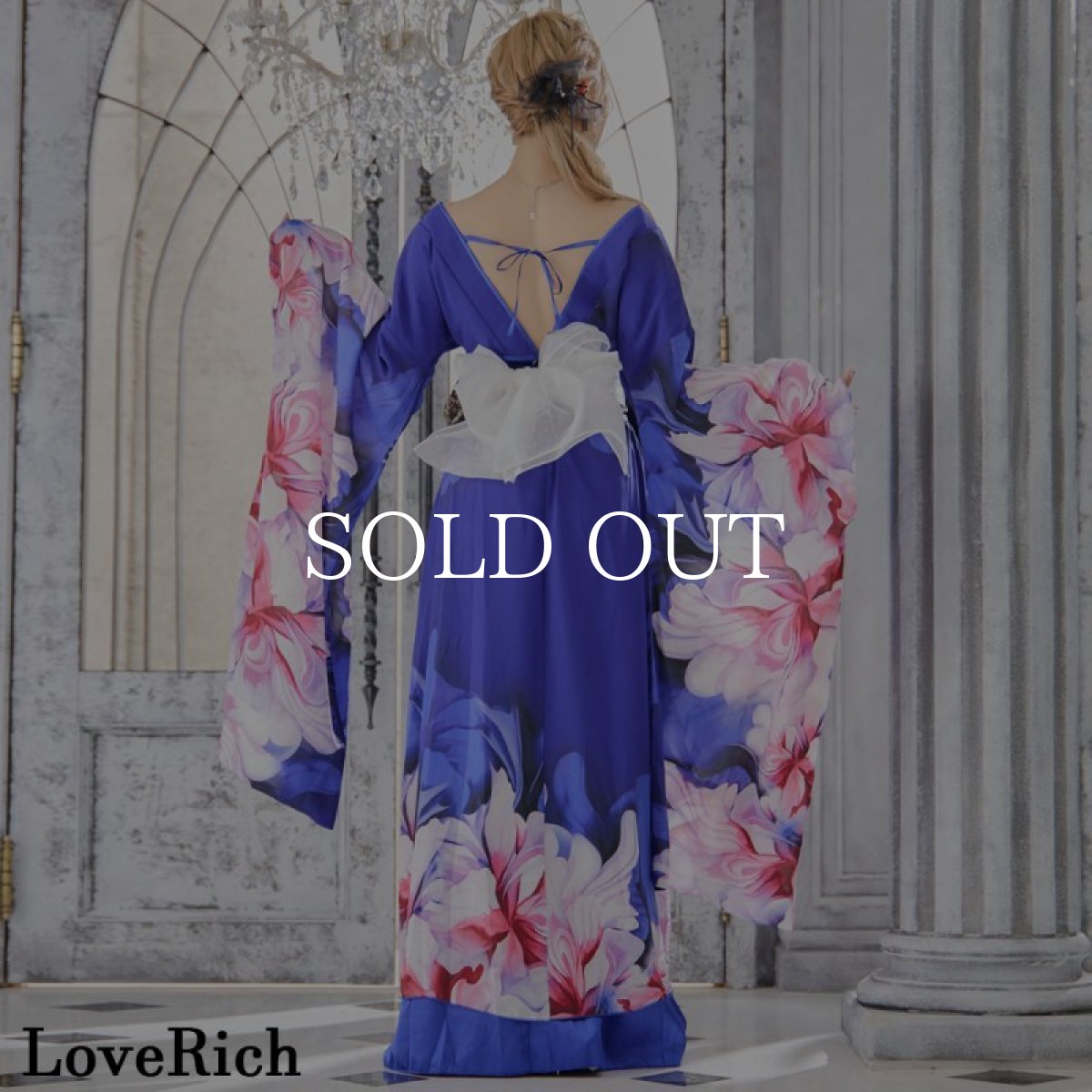 画像12: 【高級ライン】【2点セット】花柄 シフォン ミニスカート ロング 豪華 花魁 着物 ドレス コスプレ イベント ハロウィン (12)