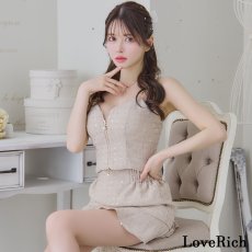 画像5: 【SMLサイズ/3カラー】パール ファスナー 散りばめスパンコール セットアップ キャミソール マーメイド ミニ丈 ミニドレス キャバドレス  (5)