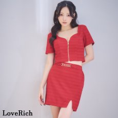 画像3: 【SMLサイズ/3カラー】半袖 セットアップ ファスナー チェーン タイト スリット セクシー ミニドレス キャバドレス  (3)