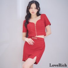 画像5: 【SMLサイズ/3カラー】半袖 セットアップ ファスナー チェーン タイト スリット セクシー ミニドレス キャバドレス  (5)