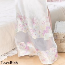画像15: 送料無料！【高級ライン】【2カラー/2点セット】花柄 刺繍 スリット 透け ロング 花魁 着物 ドレス コスプレ イベント ハロウィン キャバドレス (15)