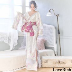 画像4: 送料無料！【高級ライン】【2カラー/2点セット】花柄 刺繍 スリット 透け ロング 花魁 着物 ドレス コスプレ イベント ハロウィン キャバドレス (4)
