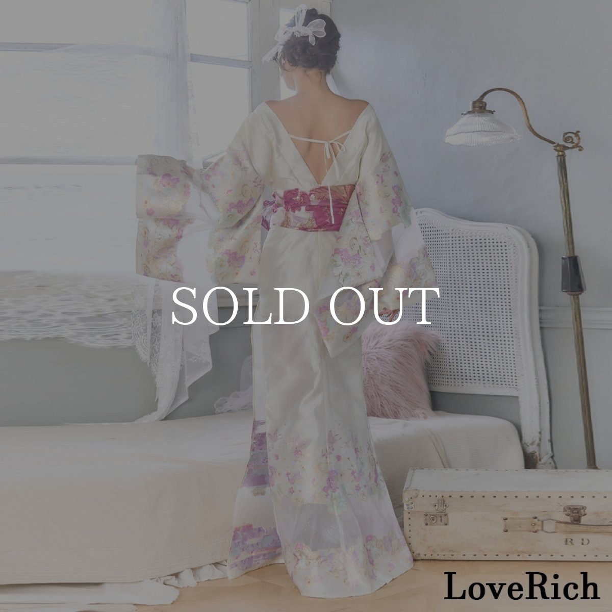 画像17: 送料無料！【高級ライン】【2カラー/2点セット】花柄 刺繍 スリット 透け ロング 花魁 着物 ドレス コスプレ イベント ハロウィン キャバドレス (17)